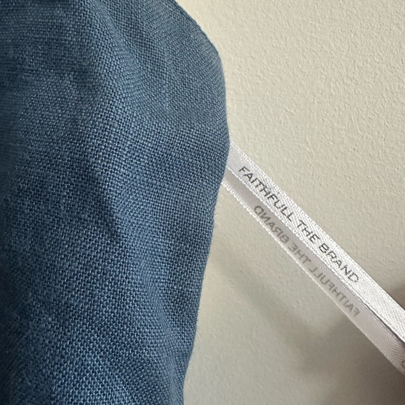 FAITHFULL THE BRAND Linen Presley Jumpsuit - Blue - Picture 5 of 5